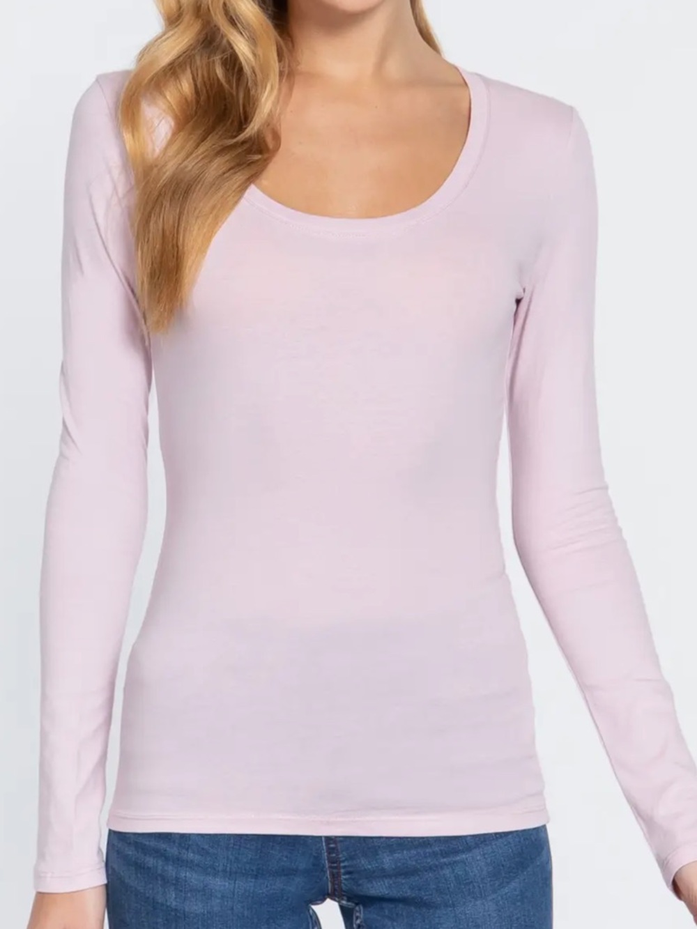 ShopEvelynne Soft Blush Long Sleeve Tee